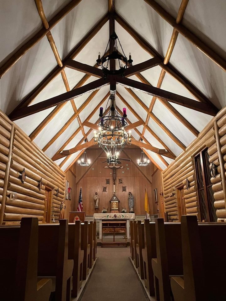 Immaculate Conception Chapel with stone bell tower